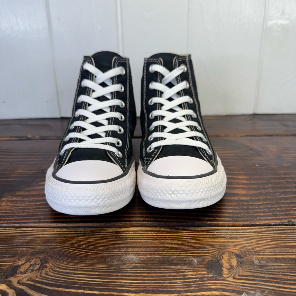 Converse Chuck Taylor All Star Hi Black Canvas Sneakers – Women’s 8 / Men’s 6 - Picture 4 of 9